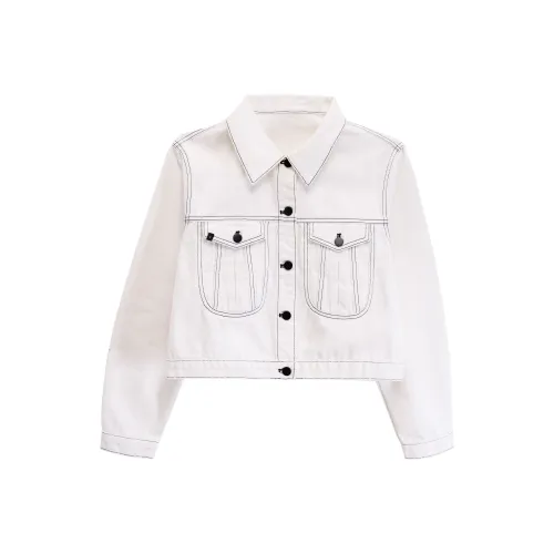 NVRFRGT Белый Пальто Унисекс Джинсовые куртки