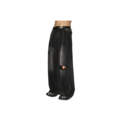 ONENINE34PM Черный Серый Унисекс Джинсы