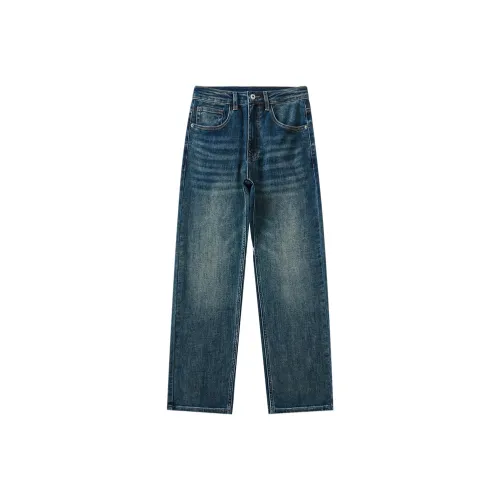 UKTK Бирюзовые Унисекс Джинсы