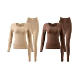 Кожа + Мокко Коричневый (2 комплекта одежды)