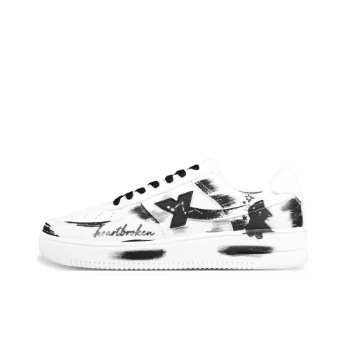 XTEP Air Force One Slip-resistant Abrasion-resistant Low Top Skateboard Shoes Women's XTEP Air Force One Противоскользящие Устойчивые к износу Низкие Кеды для скейтбординга Женские