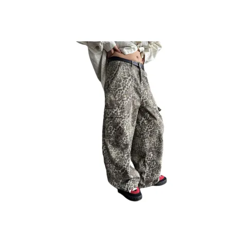 ONENINE34PM Леопардовый принт Унисекс Джинсы