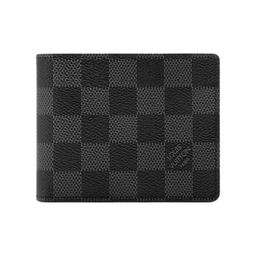 LOUIS VUITTON Slender Холст Кошелек Мужской Черный Borneo Зеленый