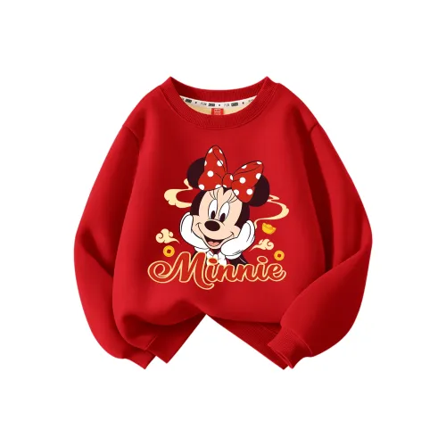 Disney [Утолщенный и с флисовой подкладкой] Весенний красный KIDS Свитшоты