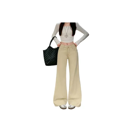 SIBEIER Khaki Женские Джинсы