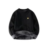 Чёрный (с флисовой подкладкой и утеплённый)