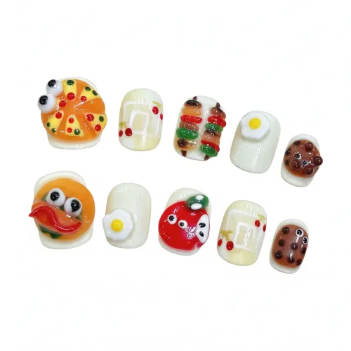 Rui Jin Осветляющий Летний Премиум Стиль Гамбургер Съемный Ножной Нагрудник Короткий Многоцветный Градиентный Милый 18 мм