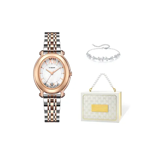 X Шестерня Винтаж Роскошь Студенческие Наручные часы Кварцевый механизм Ремешок из нержавеющей стали Часы для женщин