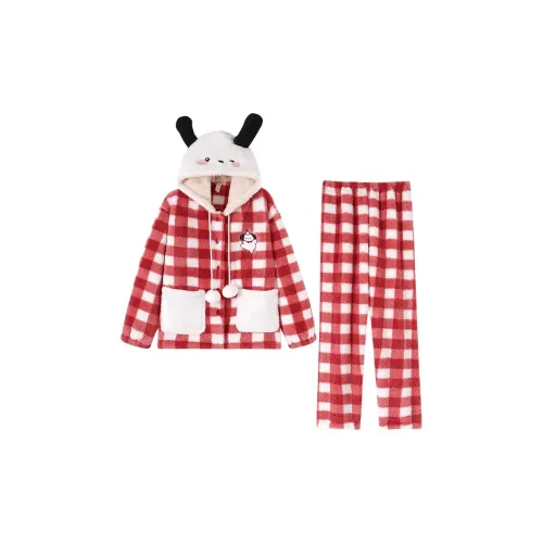 MIMOSA CHUR Красная клетка Комплекты одежды Женские Пижамные комплекты