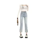 Синие обрезанные штаны