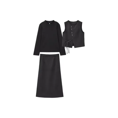 AIYIFU Темно-серый женский комплект с юбкой