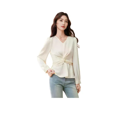 AIYIFU Абрикос Женские Рубашки