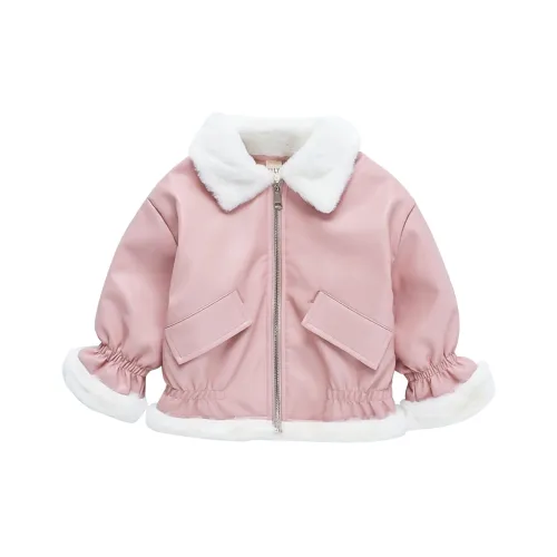 RHOBESAM Yiyin Парк развлечений Little Девушка Кожа Куртка 55 Юань Розовый Kids Куртки