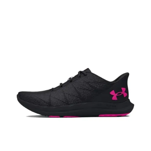 Under Armour Slip-resistant Low Top Беговые кроссовки Женские Черный Розовый
