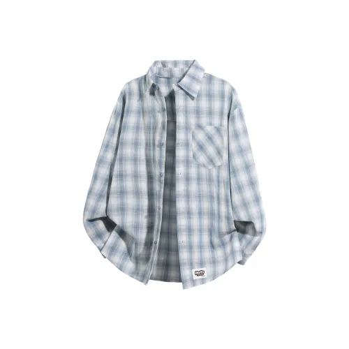 MoYu Синий Унисекс Рубашки