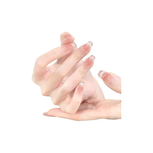 T Z Sunset Blush Cat Eye False Nail MID Нюд Смоки Шimmer