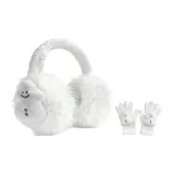 [Атмосфера Release] Белые наушники с меховыми капюшонами + Белая перчатка Снеговик Коллекция Наборы одежды