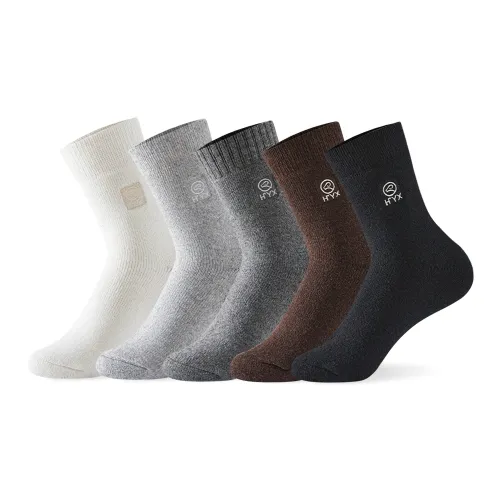 H YXIANG Носки Crew Унисекс упаковка из 5 пар