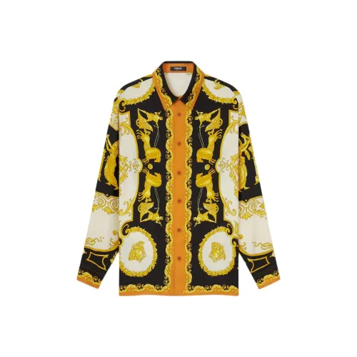 VERSACE Черный Золотой Мужские Рубашки