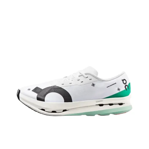 On Cloudboom Echo 3 Low Топ Карбоновая плита Марафон Гонки Беговые кроссовки Мужской Бело-зеленый