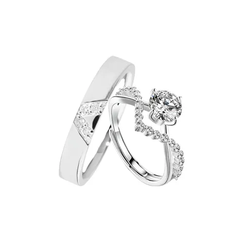 QUIET LOVE Искусственный топаз кольца унисекс