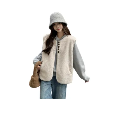 Langqing Абрикос Бесплатная доставка Бренд Наклеенный Женские жилеты