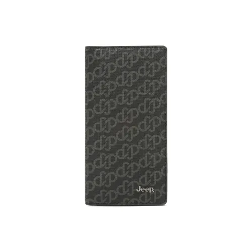 Jeep PU (полиуретан) Кошелек Стандартный Мужской Черный