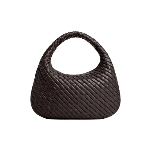 Bottega Veneta Sheepskin One Shoulder Bag Small Women's Dark Chocolate