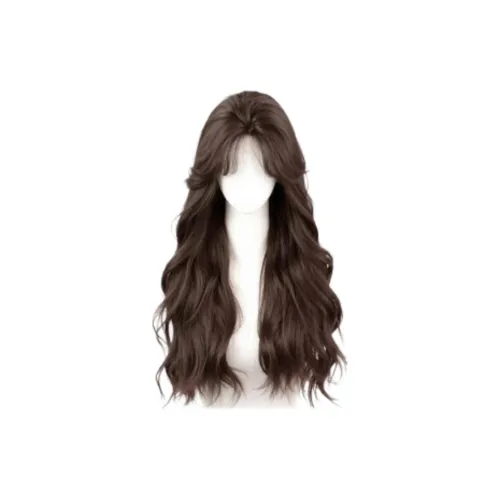 WANWANFENG Атмосферная длинная парик с волнами для женщин смешанный шелк шерстяной завиток