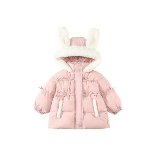SHIBU Одежда Веселье Child D9306 Ухо С капюшоном Пуховая куртка Розовый Дошкольные Утеплённые куртки