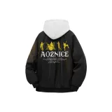 Черный хлопковый пуховик (утеплённый)