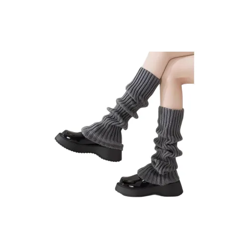 Lanza [1 упаковка] Серые носки для ног с чехлом женские MID до икры