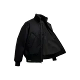 Чёрный утолщённый хлопковый пуховик