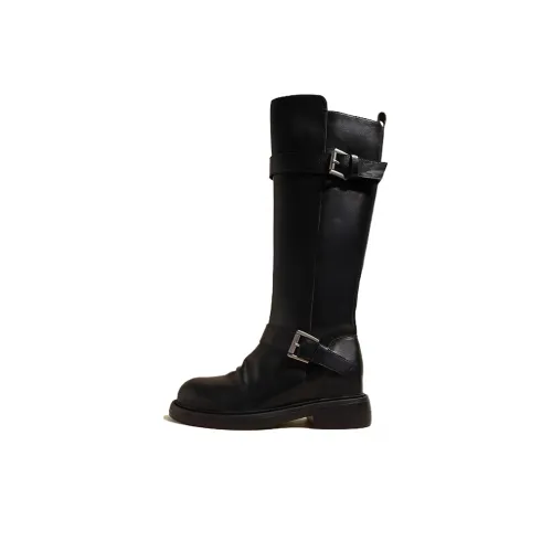 7 SEVFUN Винтаж Британский стиль Двойная пряжка Ремень Рыцарь Ботинки Колено Высокие сапоги Женские