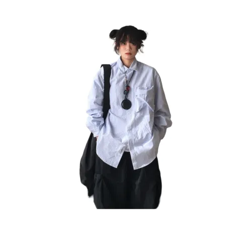 YIWANSHIDUO Светло-синие унисекс рубашки