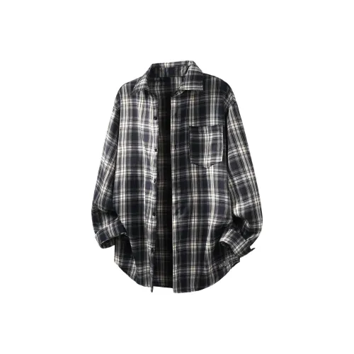 AULDEY Темно-синие унисекс рубашки