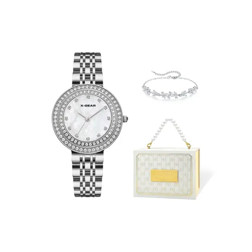 X Шестерня Полностью Покрытая Ромб Роскошь Студенческие Наручные часы Кварцевый механизм Ремешок из Нержавеющей стали