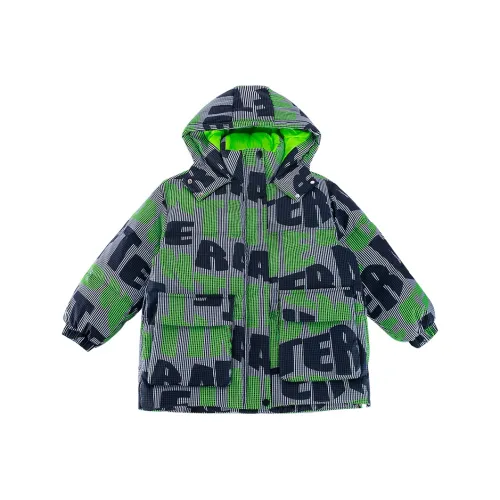 Puppytown Зеленый Утолщенный Школьный возраст Пуховики