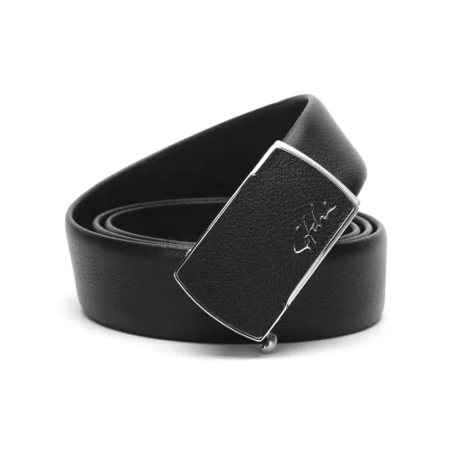 SATCHI Ремни из коровьей кожи Мужской Черный 3,4CM