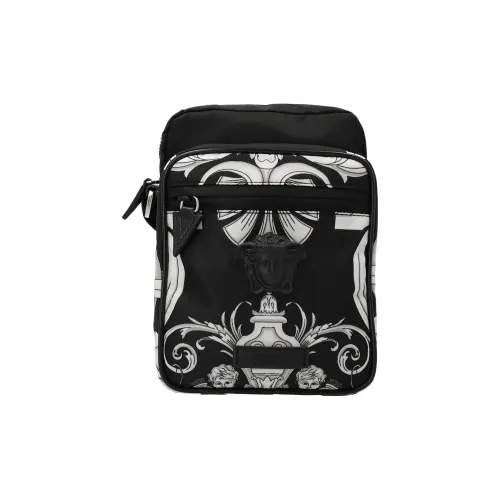 VERSACE La Medusa Нейлоновая Сумка через плечо Мужская Черная
