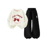 [Thickened и с флисовой подкладкой] Элегантный Babu Айвори Белый + HU Длинный крючок и петля Babu K Черный