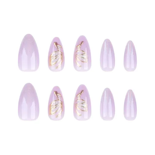 OEING False Nail Миндаль Фиолетовый Однотонный Сияние