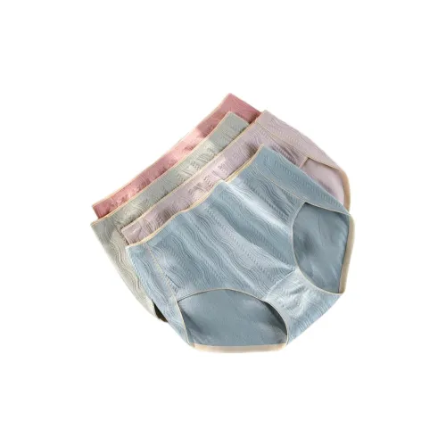 XIAGUNAI Светло-синий + Фиолетовый Серый + Гороховый Зеленый Женские Трусики-Бикини