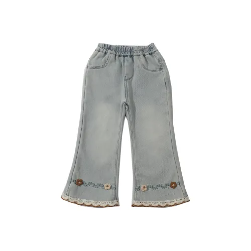 SHIBU Rice Соус Малыш Флис Цветок Джинсы PICTURE Цвет Дошкольные Джинсы