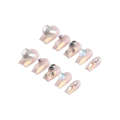 YIYIHE Sweet Style Soft Сердце Форма Кошачий глаз Средний Трапеция Сердце Форма Розовый Однотонный