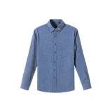 Синий в клетку (съемная брошь)