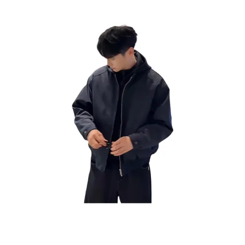 GUHUO Темно-синий Синий Мужской Пуховик (Пуховая куртка)