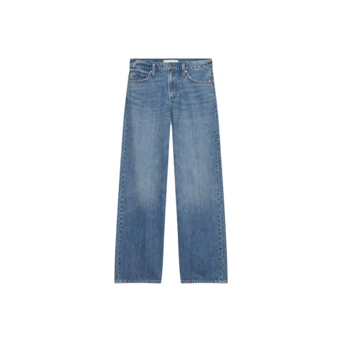 ARITZIA FW25 Denim Forum The '90S VINTAGE Lo Stepped Hem (Передняя Задняя посадка) Baggy Tapered Jean Jeans