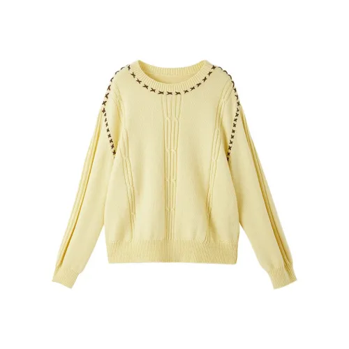 XIANGYING Прозрачный Желтый Женские Свитера