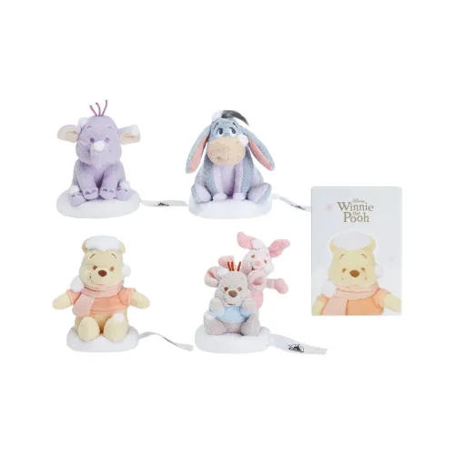 Disney Store Winnie Eeyore Little Bean Winter Sweetheart Плюшевая кукла Слепые коробки 1 Полная коробка 4 шт